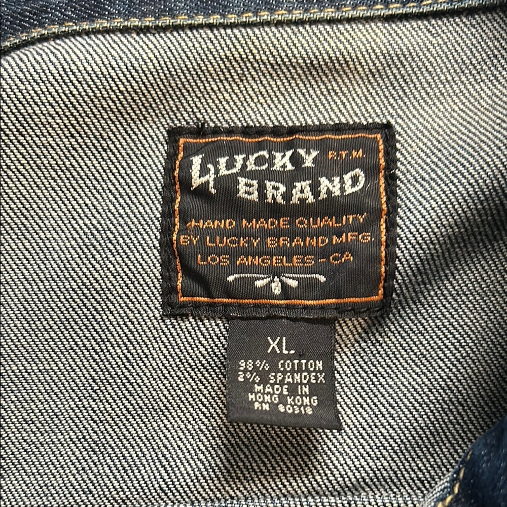 Lucky Brand Blue Jean Jacket Classic Denim Style - Picture 10 of 13